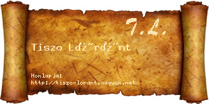 Tiszo Lóránt névjegykártya