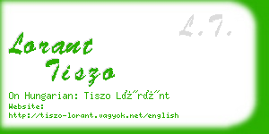 lorant tiszo business card